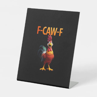 Expositor En L Estilo gótico vintage divertido F Caw F Pollo