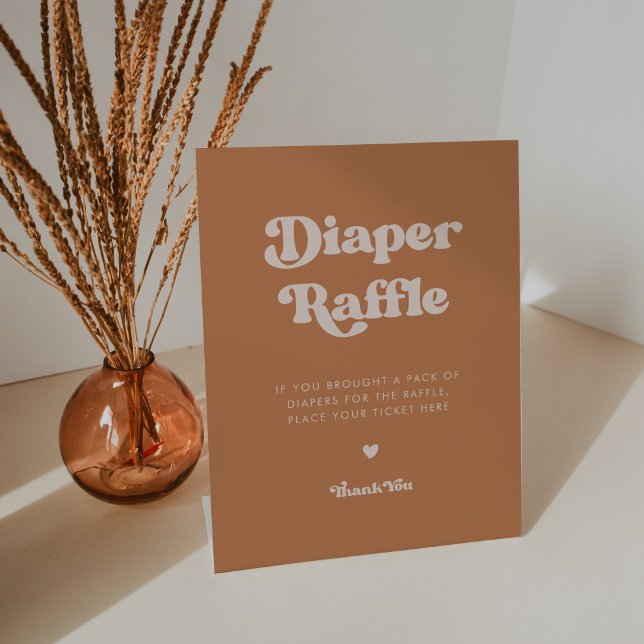 Expositor En L Estilo retro marrón azúcar Diaper Raffle (Subido por el creador)