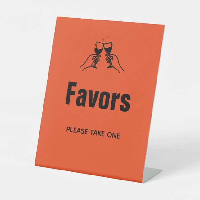 Expositor En L Estiloso retro dibujar a mano los favores de boda (Anverso)