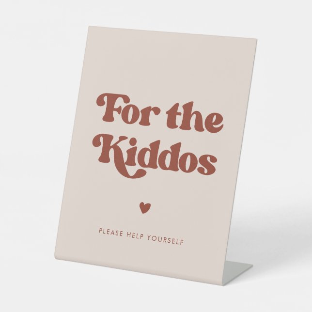 Expositor En L Estiloso retro Rosa para los niños (Anverso)