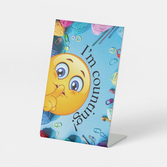 Expositor En L Estoy contando el Rótulo permanente para el croche (Anverso)