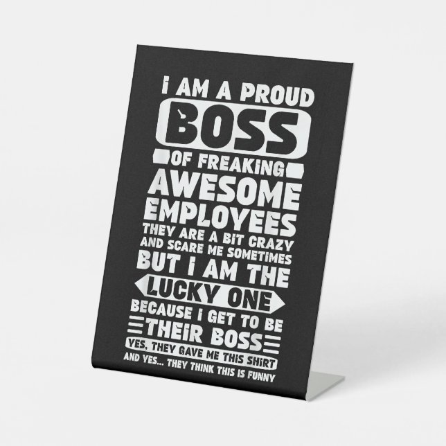 Expositor En L Estoy orgullosa de ser la jefa de asombrosos emple (Anverso)