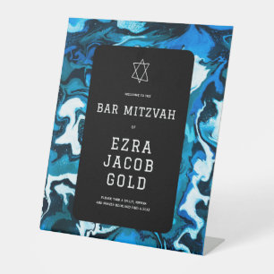 Expositor En L Estrella de David Canica Azul Bar Mitzvah Personal