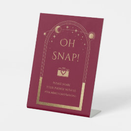 Expositor En L Estrellas de luna de oro rojo celestial Oh Snap