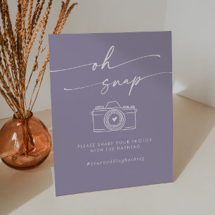 Expositor En L Etiqueta Boho Moda Lavender Purple Oh Snap Boda