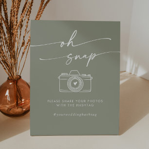 Expositor En L Etiqueta Boho Moda Sage Green Oh Snap Boda