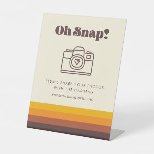Expositor En L Etiqueta de Boda retro 60 de vintage Oh Snap