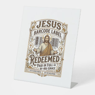 Expositor En L Etiqueta de código de barras de Jesús Redimido Jes