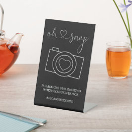 Expositor En L Etiqueta de fotos de Boda de Snap Personalizada