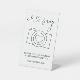 Expositor En L Etiqueta de fotos de Boda de Snap Personalizada