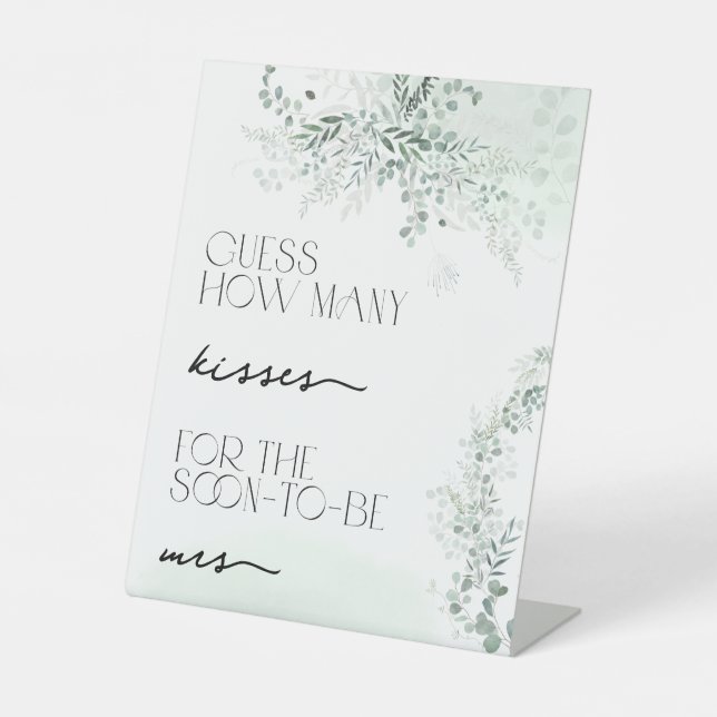 Expositor En L Eucalyptus Botanical Sage Green Cuántos Besos (Anverso)