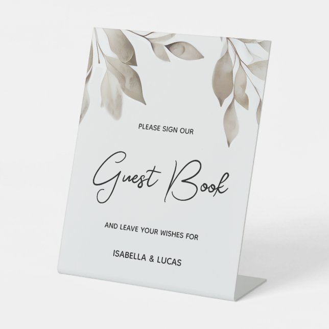 Expositor En L Eucalyptus botánico deja libro Boda (Anverso)