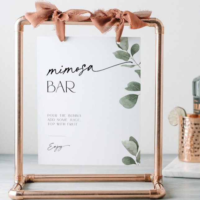 Expositor En L Eucalyptus Bridal Shower Mimosa Bar (Subido por el creador)