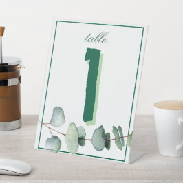 Expositor En L Eucalyptus Greenery Elegantes Rótulos de mesa