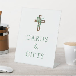 Expositor En L Eucalyptus: Tarjetas y regalos de bautismo moderno