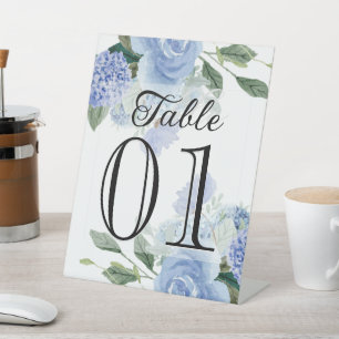 Expositor En L evento Café Blue Hydrangea Flower Boda