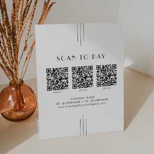 Expositor En L EVERLY Arte Deco Código QR de Negocios Escanear pa