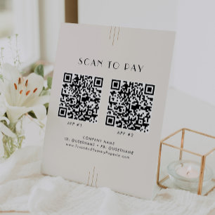 Expositor En L EVERLY Marfil Negro Business 2 Apps Scan To Pay