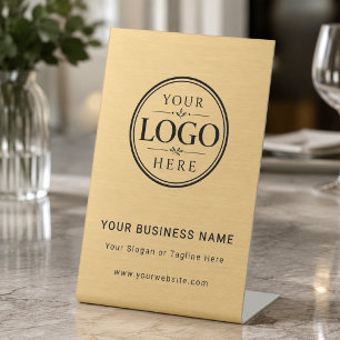Expositor En L Exhibidor de Logotipo de Empresa de Negocios de Or