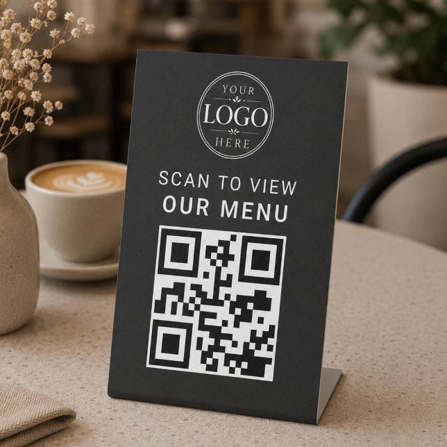 Expositor En L Exhibidor de pedestal de menú con código QR (Subido por el creador)
