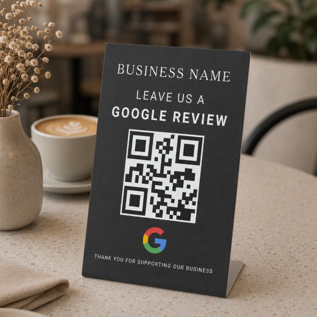 Expositor En L Exhibidor de reseñas de Google en mesa (Subido por el creador)