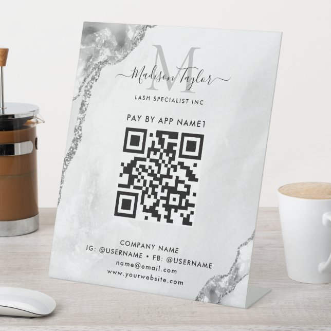 Expositor En L Exploración de monograma de Agitación Gris Plata p (In Situ)