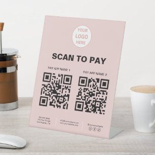 Expositor En L Explorar para pagar el logotipo de código QR Empre