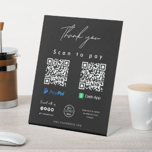 Expositor En L Explorar para pagar el logotipo de Paypal Cash App