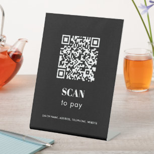 Expositor En L Explorar para pagar el pago comercial de código QR