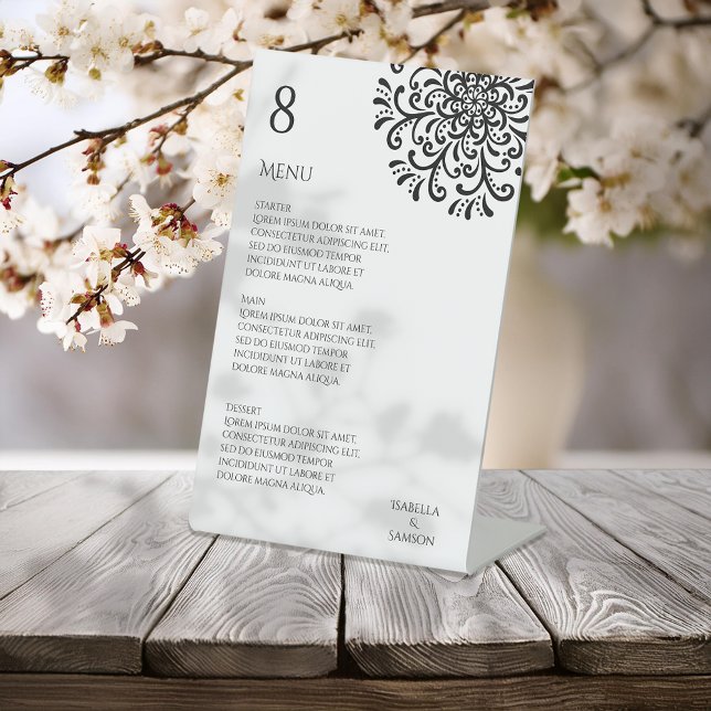 Expositor En L Exquisito menú Boda en blanco y negro (Subido por el creador)