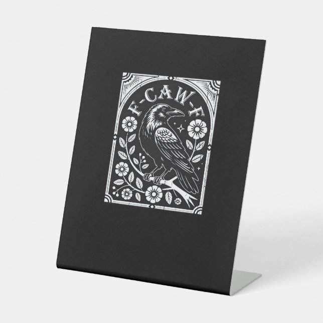 Expositor En L F-Caw-F Crow Aesthetic Casual (Anverso)