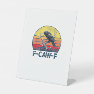 Expositor En L F-Caw-F Cuervo Divertido Cuervo Vintage Pájaro Gót