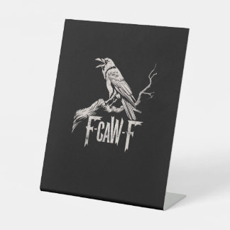 Expositor En L F-Caw-F Cuervo Juego de Palabras Pájaro Divertido