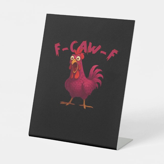 Expositor En L F Caw F Funny Chicken Humor Creative Casual Style (Anverso)