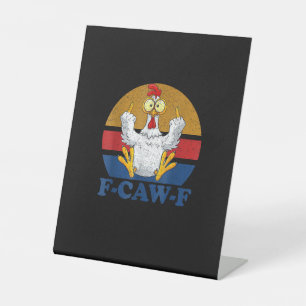 Expositor En L F-Caw-F Gallo divertido de pollo dando la vuelta V
