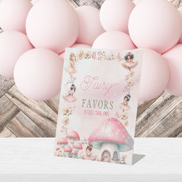 Expositor En L Fairy Mushroom House Pink Birthday Favors