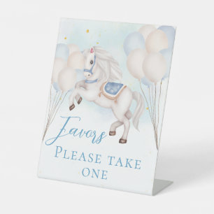 Expositor En L Fairytale bebé Pony Blue globo star Favores