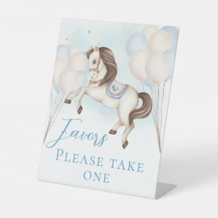 Expositor En L Fairytale bebé Pony Blue globo star Favores