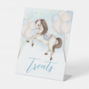 Expositor En L Fairytale bebé Pony Blue globos estrellas Tratamie