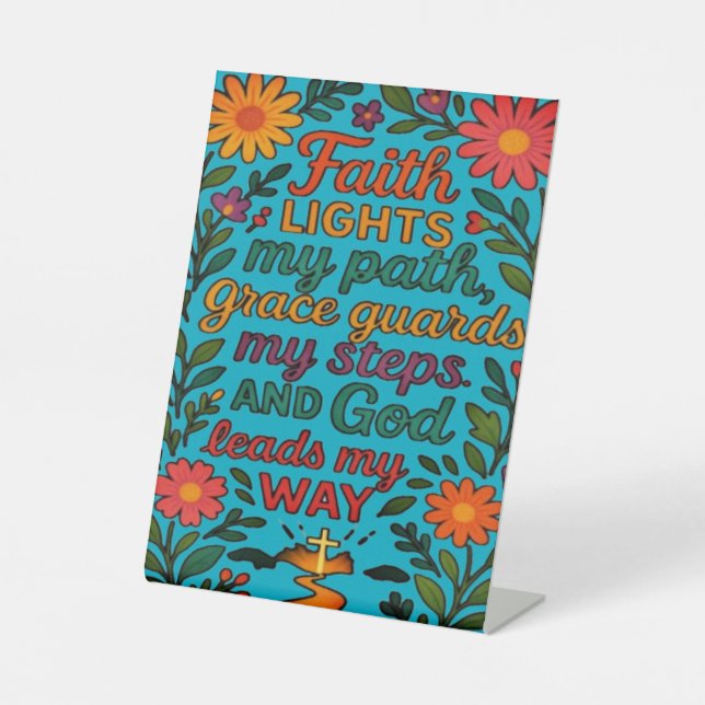 Expositor En L Faith Lights My Path Christian Art - Inspirational (Anverso)