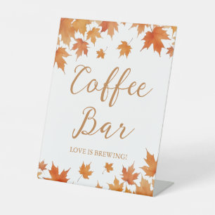 Expositor En L Fall Bridal Shower Coffee Bar