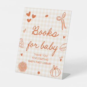 Expositor En L Fall Cutie Pie Baby Shower Books para el juego del