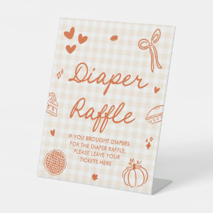 Expositor En L Fall Cutie Pie Baby Shower Diaper Raffle Game