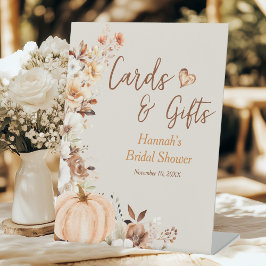 Expositor En L Fall in Love Pumpkin Cards and Gifts Bridal Shower