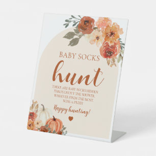 Expositor En L Fall LittlePumpkin Baby Sock Hunt Baby Shower Game
