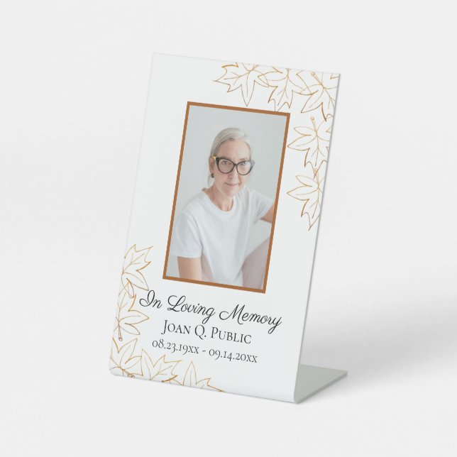 Expositor En L Fall Maple deja celebración del funeral de la vida (Anverso)