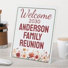 Expositor En L Fall Rustic Wildflower Welcome Family Reunion