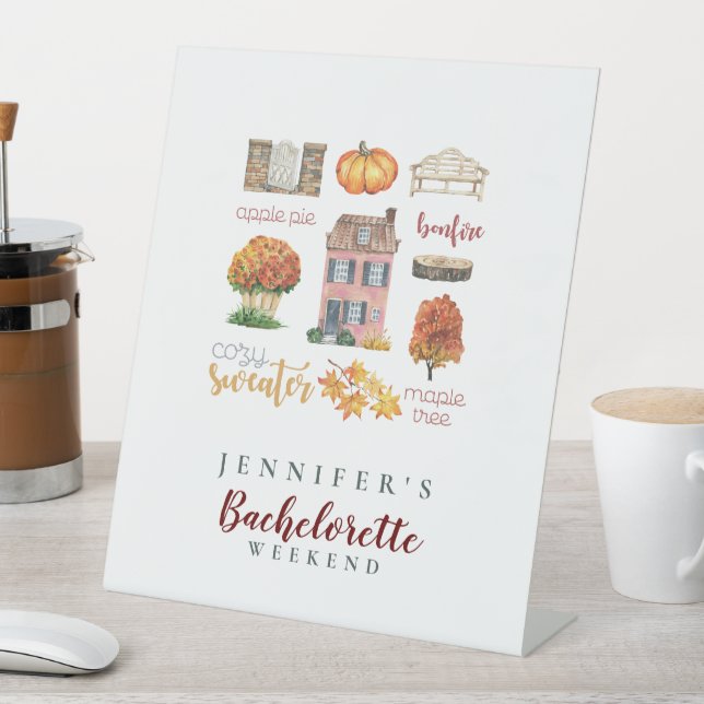 Expositor En L Fall Vibes Autumtic Rustic Bachelorette Party (In Situ)