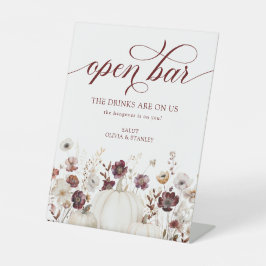 Expositor En L Fall Wildflower Boda Open Bar