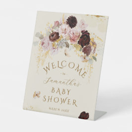 Expositor En L Fall Wildflower Floral Bebé Chica Ducha bienvenida